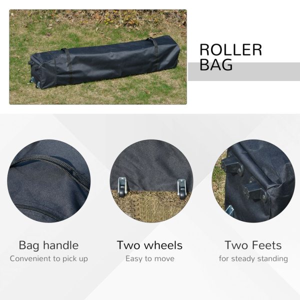 4 x 4m Outdoor Pop-Up Canopy Tent Gazebo Adjustable Legs Bag Grey - Image 8