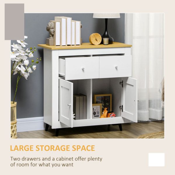 Sideboard Storage Cabinet Freestanding Kitchen Cupboard with Drawers - Image 5