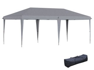 3 x 6 m Pop Up Gazebo Patio Party Event Heavy Duty Canopy Grey