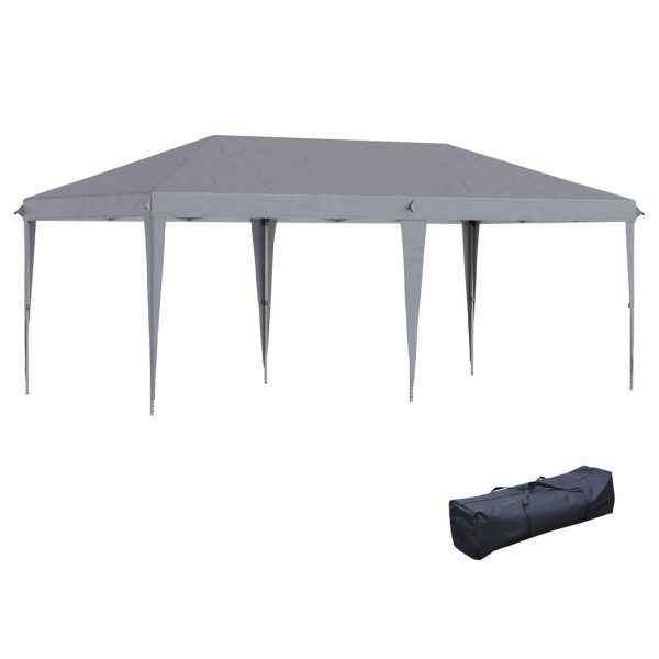 3 x 6 m Pop Up Gazebo Patio Party Event Heavy Duty Canopy Grey