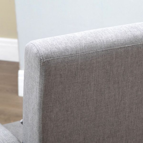 Nordic Leisure Lounge Sofa Accent Chair with Pillow for Bedroom Grey - Image 7