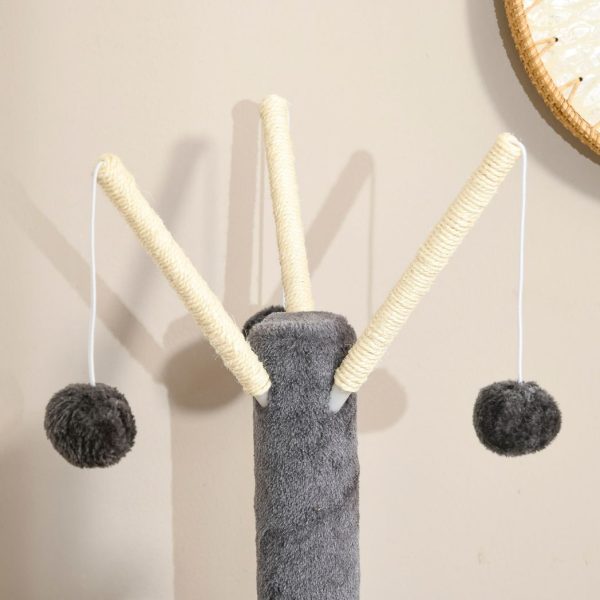 121cm Cat Tree Tower w/Sisal Scratching Posts Bed Tunnel Perch Grey - Image 8