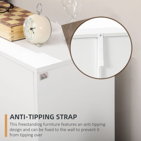 Modern Storage Cabinet Organizer with 4 Drawers and 1 Shelf, White - Image 7