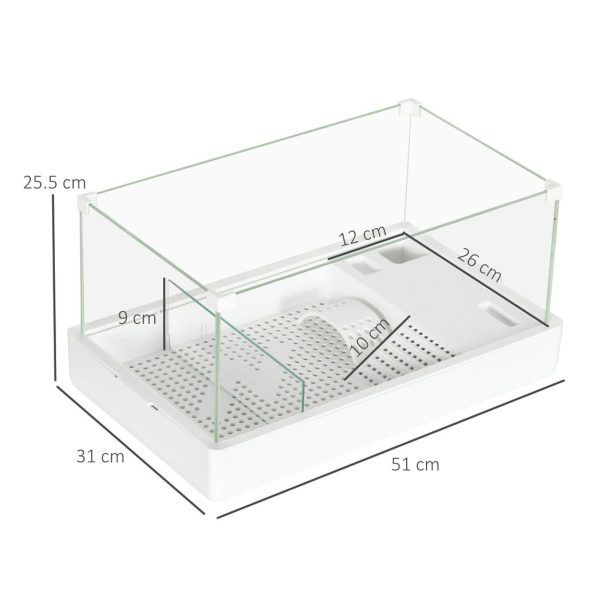 Turtle Tank, Glass Tank w/ Basking Platform, Reptile Habitat - Image 3