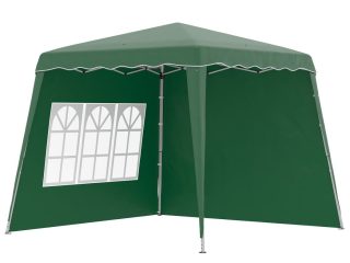 2.4 x 2.4m UV50+ Pop Up Gazebo Canopy Tent with Carry Bag, Green