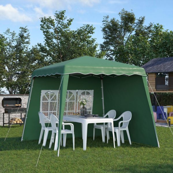 2.4 x 2.4m UV50+ Pop Up Gazebo Canopy Tent with Carry Bag, Green - Image 2