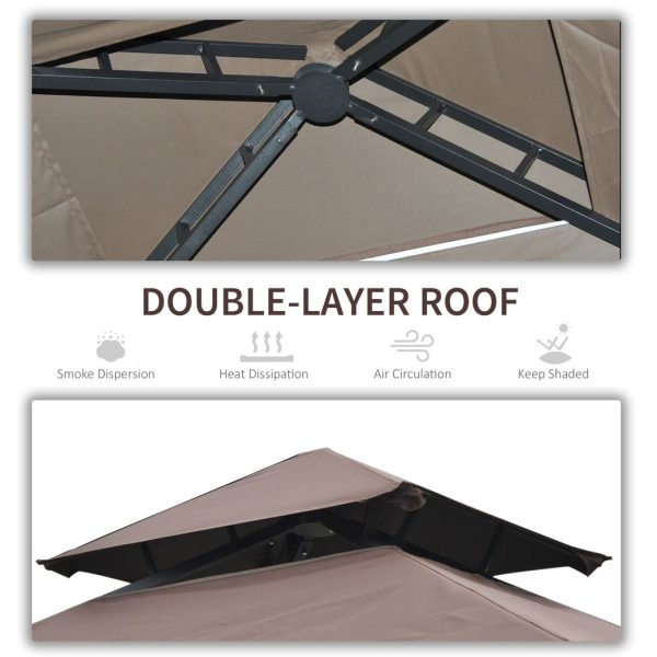 2.5x1.5m BBQ Tent Canopy Patio Outdoor Awning Gazebo Party Sun Shelter - Image 4