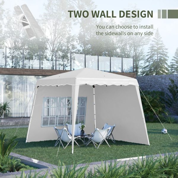 2.4 x 2.4m UV50+ Pop Up Gazebo Canopy Tent with Carry Bag, White - Image 4