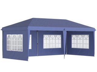 3 x 6m Heavy Duty Gazebo Marquee Party Tent with Storage Bag Blue