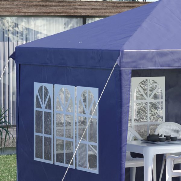3 x 6m Heavy Duty Gazebo Marquee Party Tent with Storage Bag Blue - Image 8