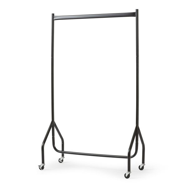 3ft Long x 5ft High Quality Heavy Duty Clothes Rail In Black Metal Construction - Image 2