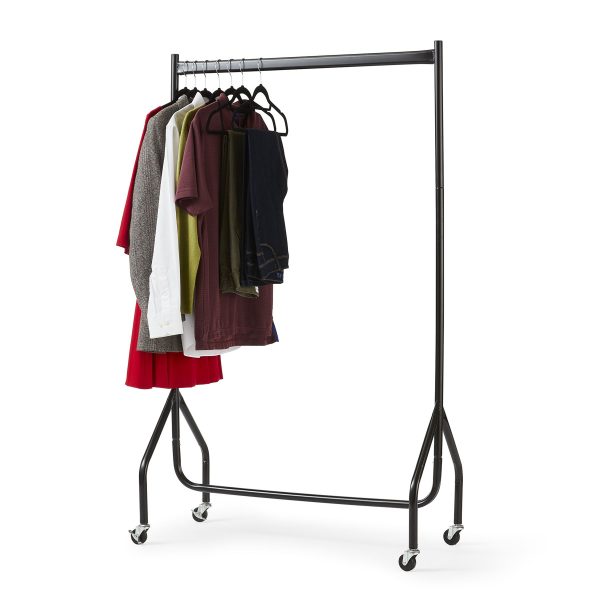 3ft Long x 5ft High Quality Heavy Duty Clothes Rail In Black Metal Construction - Image 3
