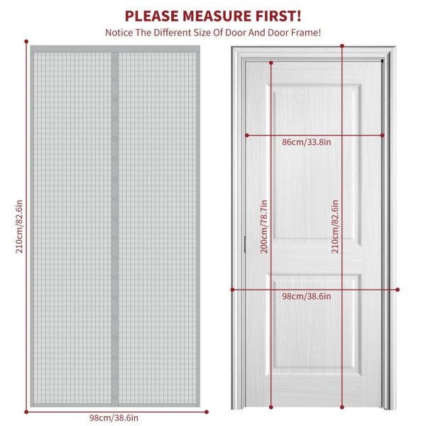 VINSANI MAGNETIC SCREEN DOOR GREY 1010380 - Image 7