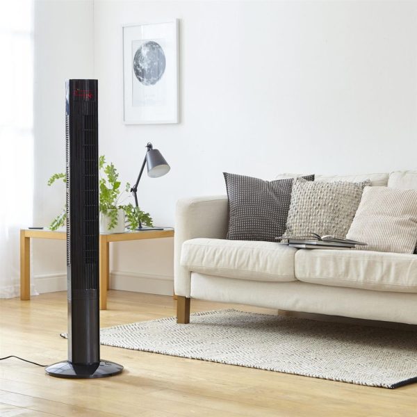 Neo 46" Black Floor Free Standing Tower Fan - Image 4