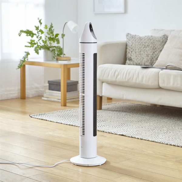 Neo 33" Aroma Free Standing 3 Speed Fan - White - Image 5