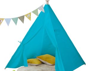 Neo Blue Canvas Kids Indian Tent TeePee