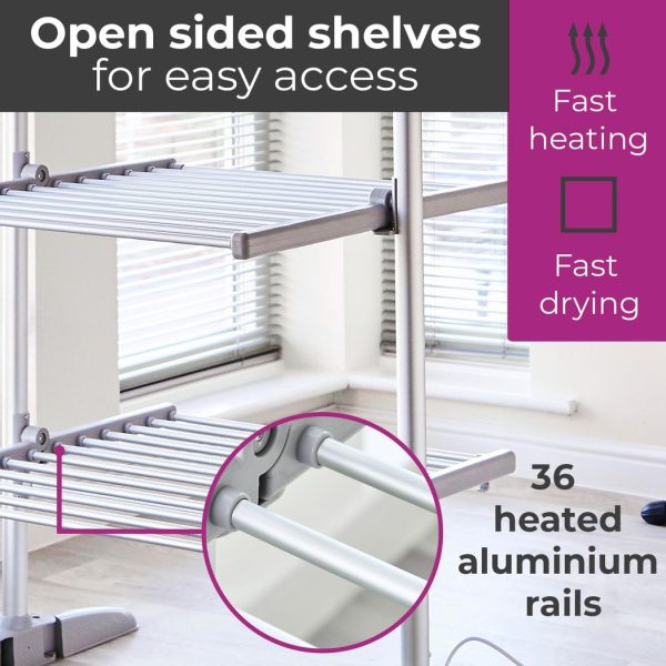 Neo Indoor Electric 3 Tier Heated Airer ï¿½ Foldable - Image 4
