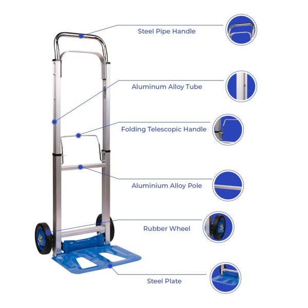 Neo 100kg Capacity Folding Sack Trolley With Extendable Handl - Image 7