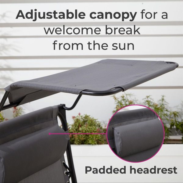 Neo Grey Folding Portable Zero Gravity Chairs and Table Set - Image 2