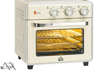 HOMCOM 7-in-1 Toaster Oven 4-Slice w/ 60-min Timer Adjustable Thermostat 1400W
