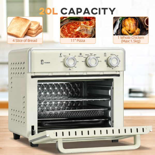 HOMCOM 7-in-1 Toaster Oven 4-Slice w/ 60-min Timer Adjustable Thermostat 1400W - Image 4