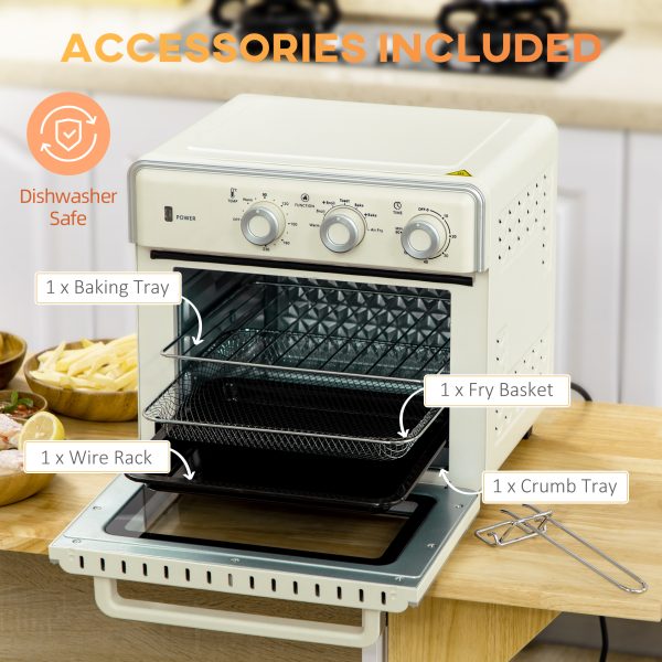HOMCOM 7-in-1 Toaster Oven 4-Slice w/ 60-min Timer Adjustable Thermostat 1400W - Image 6