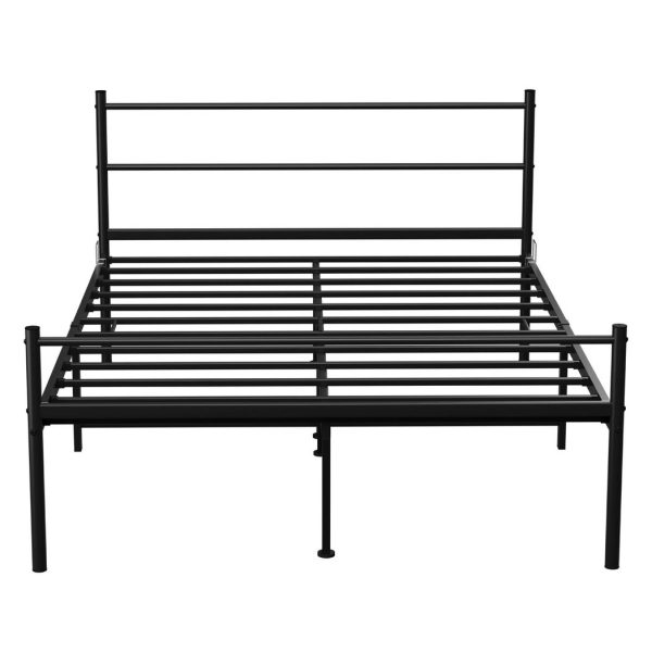 Extra Strong King metal bed in black powder coating - Image 7