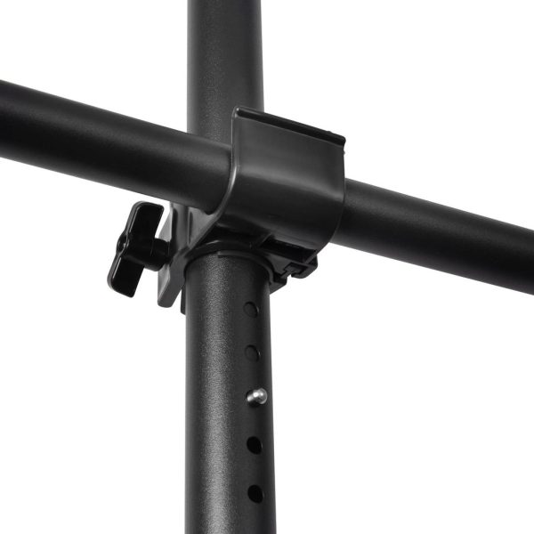Double Black Telescopic Wardrobe Organiser Hanging Rail Clothes Rack Adjustable Storage Shelving - Image 7