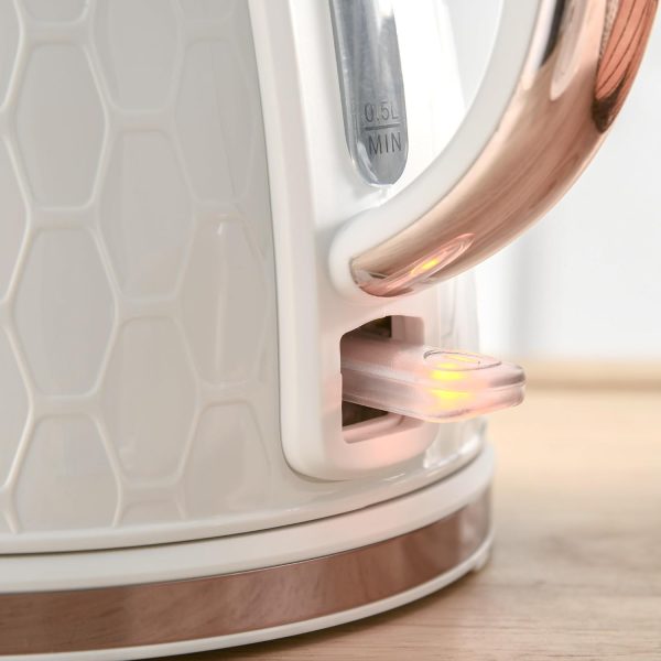 HOMCOM Kettle and Toaster Set 1.7L Fast Boil Kettle & 2 Slice Toaster Set White - Image 6
