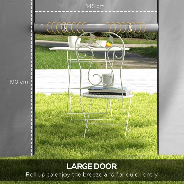 Outsunny 3x3(m) or 3x6m Pop Up Gazebo Side Panels Replacement, 2 Pack, Grey - Image 4