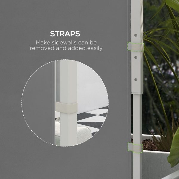 Outsunny 3x3(m) or 3x6m Pop Up Gazebo Side Panels Replacement, 2 Pack, Grey - Image 7