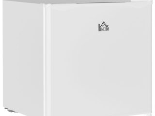HOMCOM 46L Counter Top Fridge with Chiller Box Mini Fridge for Bedrooms Cream