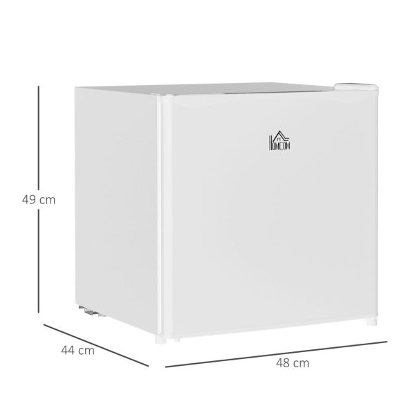 HOMCOM 46L Counter Top Fridge with Chiller Box Mini Fridge for Bedrooms Cream - Image 3