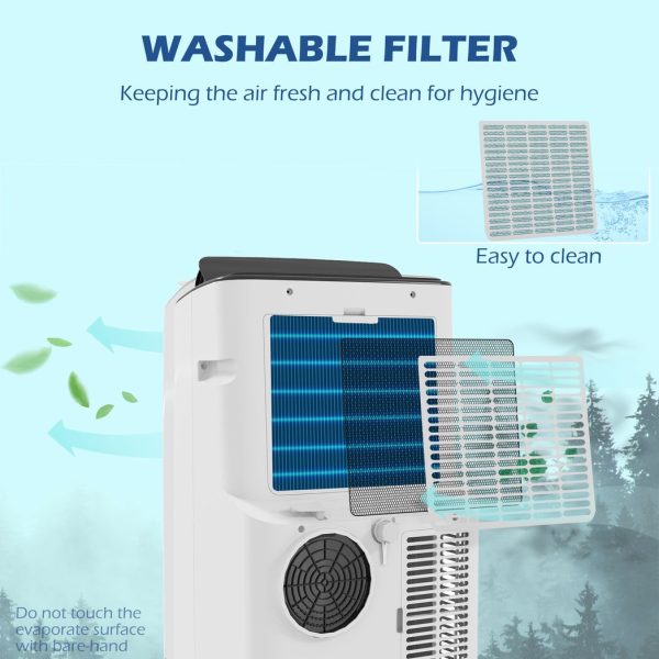 HOMCOM 12,000 BTU Portable Air Conditioner Unit with WiFi Smart App, 26mÂ² - Image 8