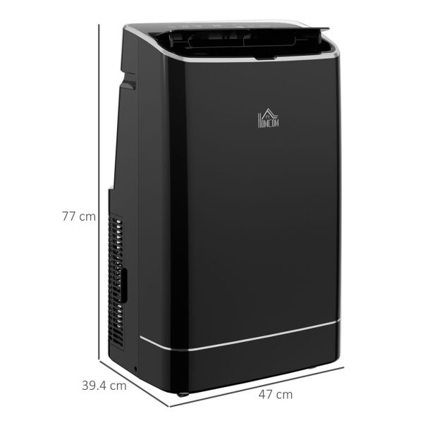 HOMCOM 14,000 BTU Mobile Air Conditioner with WiFi Smart App, 35mÂ² 823-049V70BK - Image 3