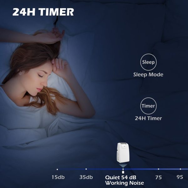HOMCOM 12,000 BTU Portable Air Conditioner with 28mÂ², Quiet Mode, Dehumidifier - Image 5