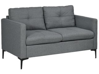 HOMCOM Modern Loveseat Sofa Upholstered 2 Seater Settee for Living Room Bedroom