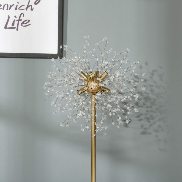 HOMCOM Modern Floor Lamp with Dandelion-like Lampshade for Bedroom - Image 8