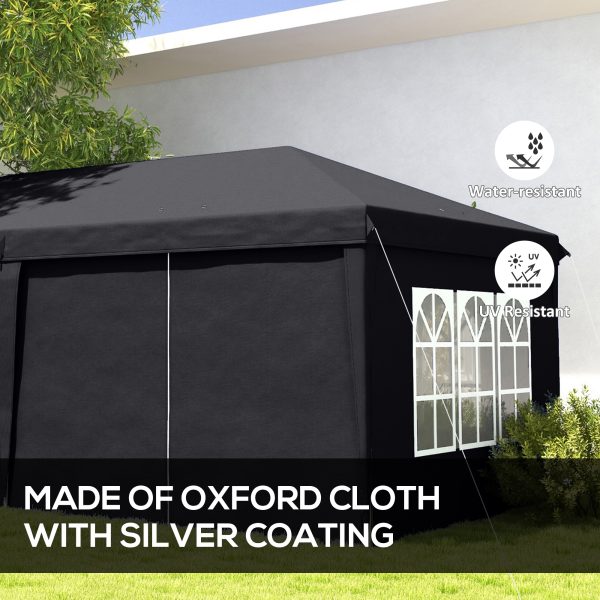 Outsunny 3 x 6m Pop Up Gazebo Height Adjustable Party Tent with Storage Bag - Image 3