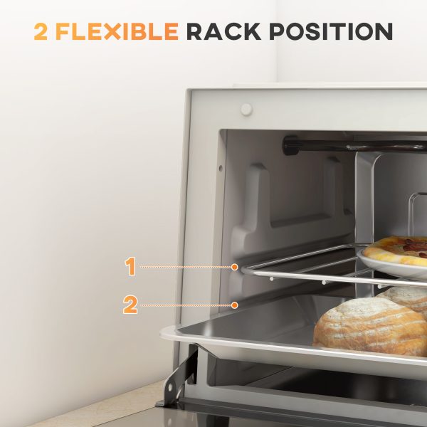 HOMCOM Mini Oven 9L Countertop Electric Grill with Temp Timer Control 750W - Image 4
