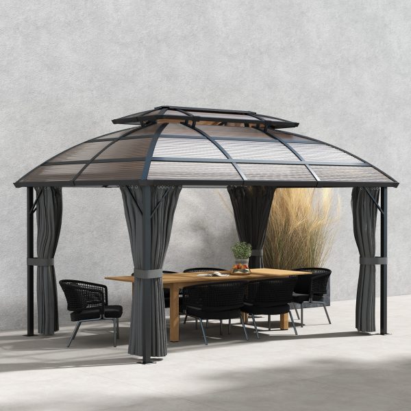 Outsunny 4 x 3(m) Polycarbonate Gazebo for Lawn, Yard, Patio, Deck - Image 2