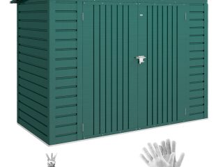 Outsunny 8 x 4FT Metal Garden Storage Shed with Double Doors and 2 Vents