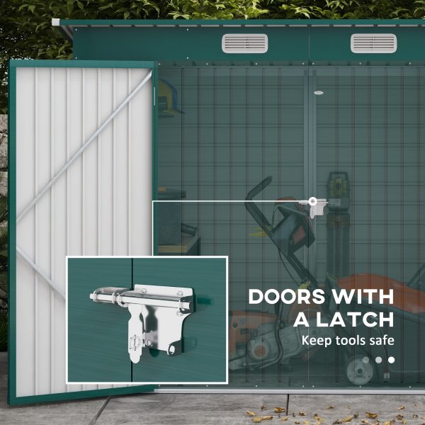 Outsunny 8 x 4FT Metal Garden Storage Shed with Double Doors and 2 Vents - Image 4