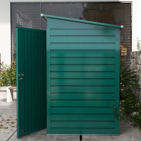 Outsunny 8 x 4FT Metal Garden Storage Shed with Double Doors and 2 Vents - Image 8