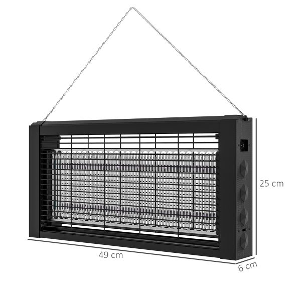 HOMCOM Fly Killer with Infrared Light, Hanging / Freestanding, Black - Image 5