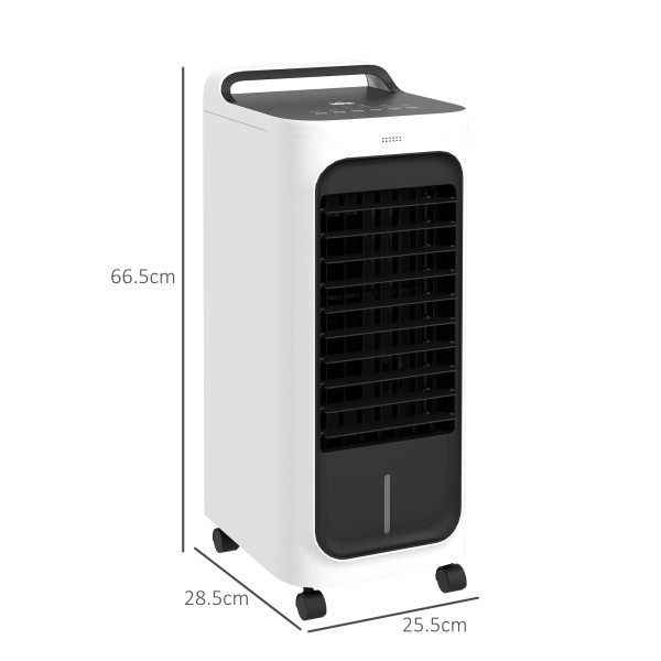 HOMCOM Mobile Air Cooler for Home Office, with Oscillation, Ice Packs - Image 5