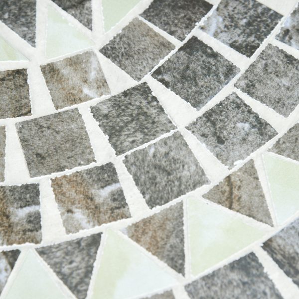 Outsunny Mosaic Side Table Bistro Coffee Table for Garden Patio Balcony Grey - Image 7