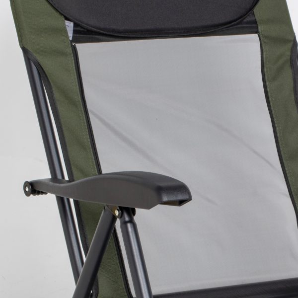 Outsunny Folding Fishing Chair Camping Chair with 7-Level Adjustable Backrest - Image 8