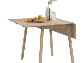 Extendable Kitchen Table for 2-4, Folding Drop Leaf Dining Table for Small Space