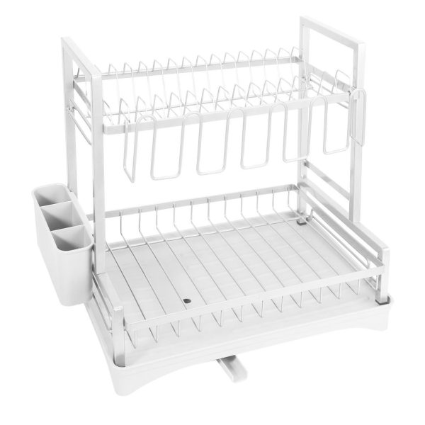 VINSANI 2 TIER DISH DRAINER WHITE 1010431 - Image 4